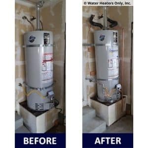 Bradford White water heater installed by Water Heaters Only, Inc.