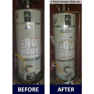 Bradford White water heater replacement in Pleasanton, CA.
