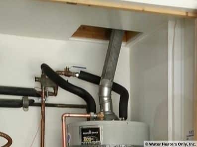 Turn off the water at the ball valve